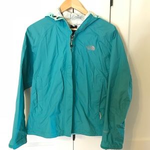 North Face Teal Rain Jacket
